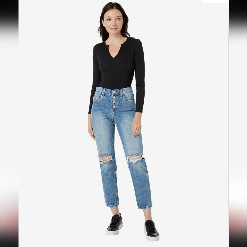 BLANK NYC Madison Crop Jeans High Rise Size 27 NWT 100% Cotton